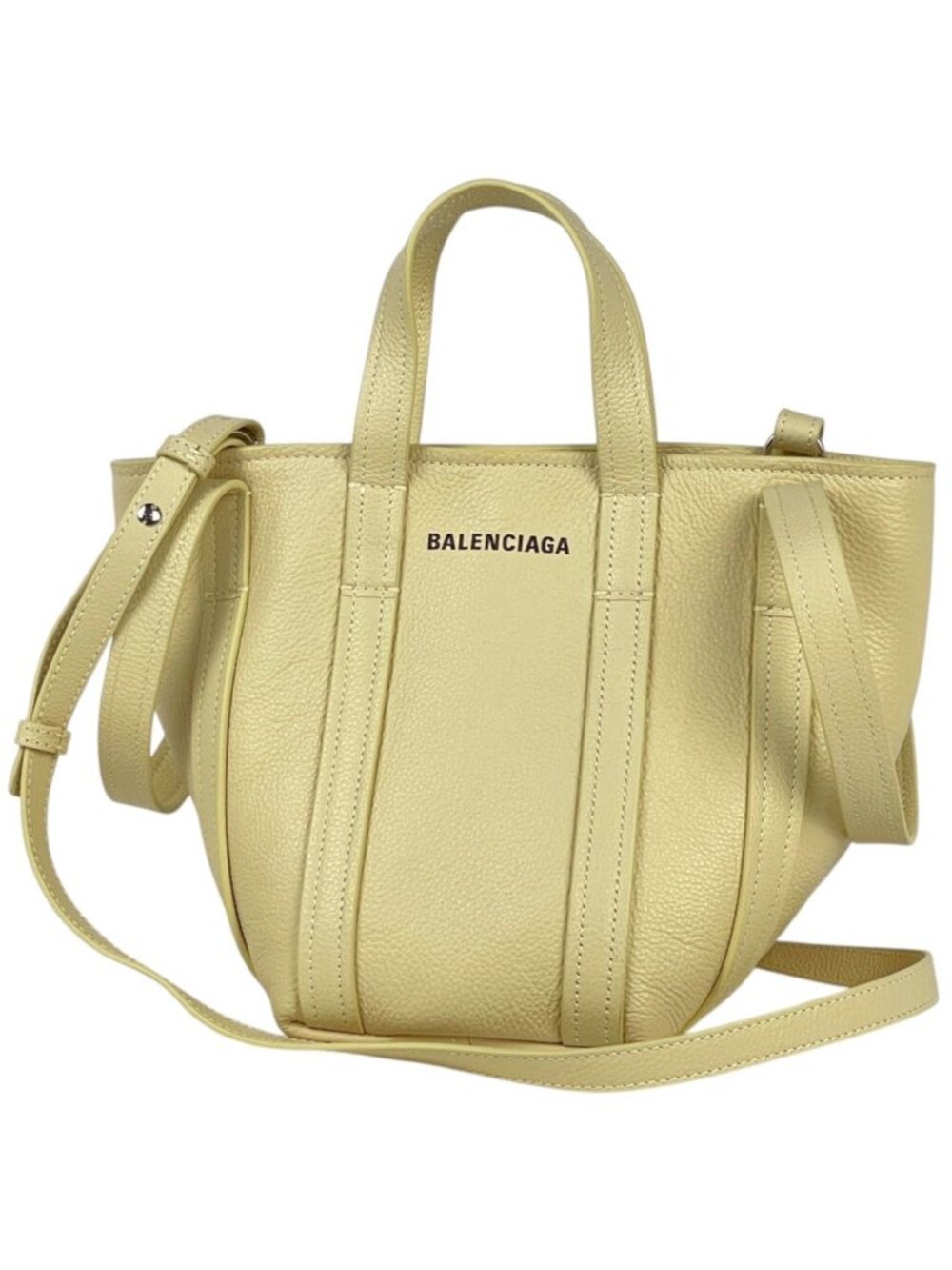 Balenciaga Tote Bag Everyday XS North South 2-Way Leather Yellow